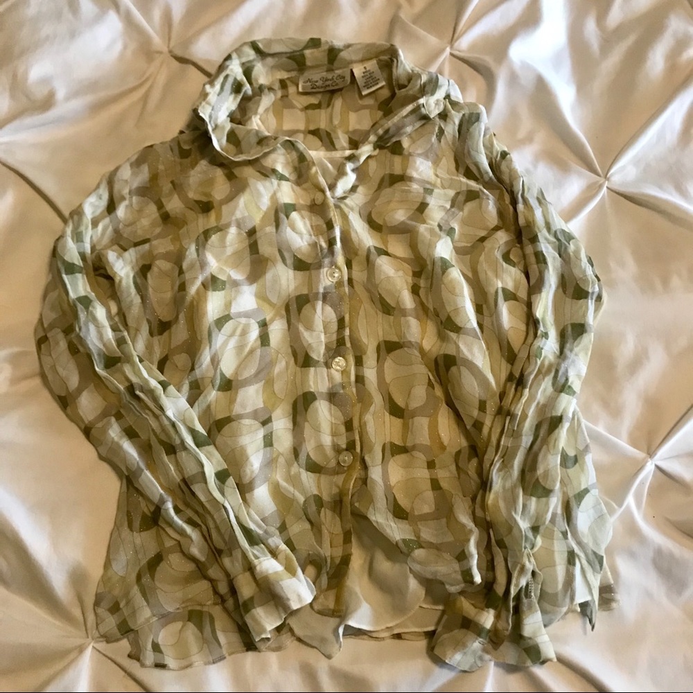 Patterned Blouse With Inner Lining Small